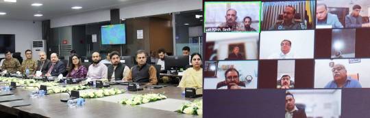 12-06-2023, Islamabad: Chairman NDMA Lt. General Inam Haider Malik  presided Zoom Meeting for Update on Cyclone BIPARJOY